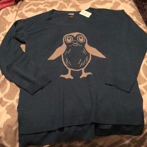 NWT Star wars Porg sweater size Large